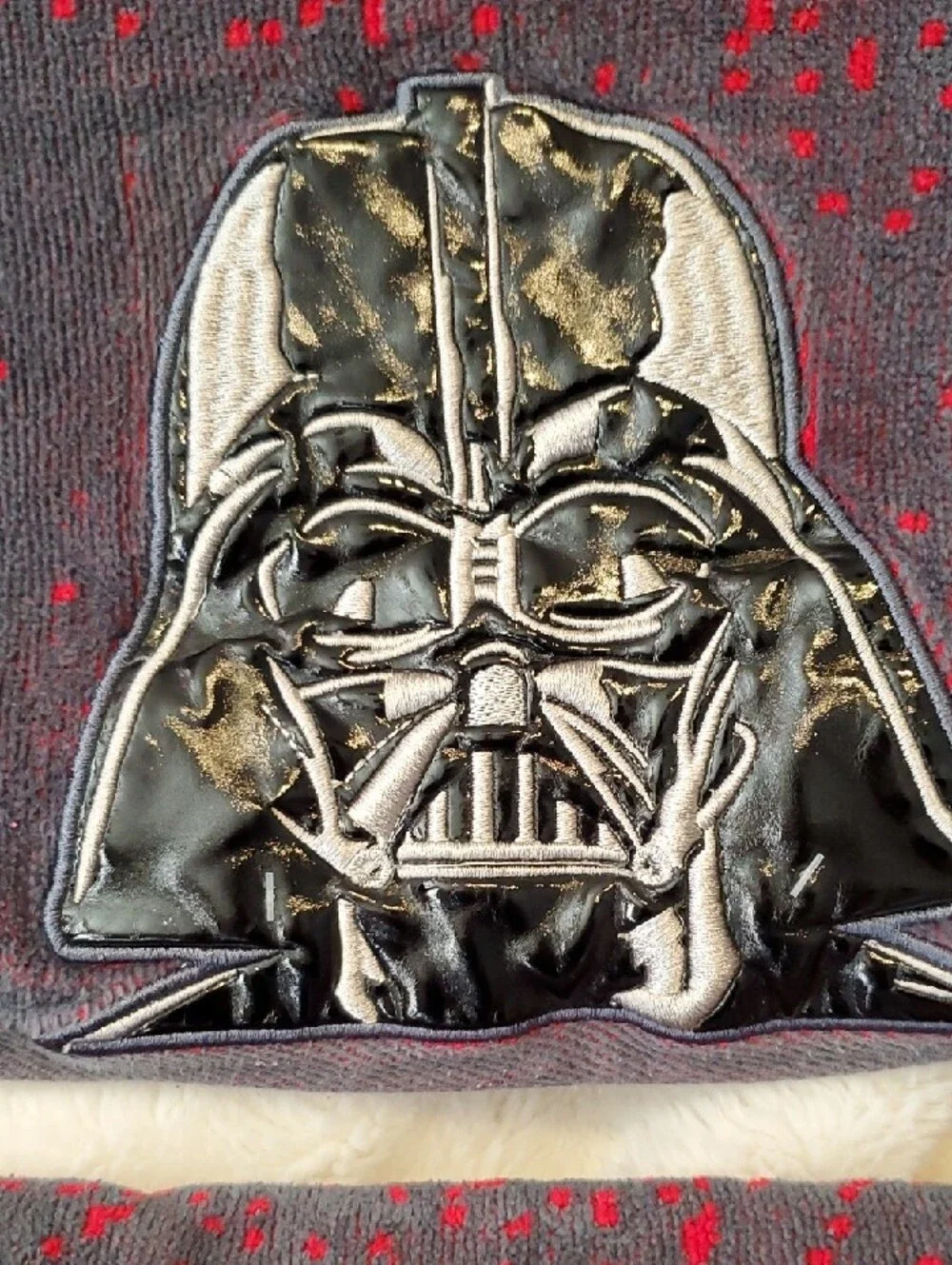 2 Darth Vader Towels Hat in Charcoal with Red Speckle